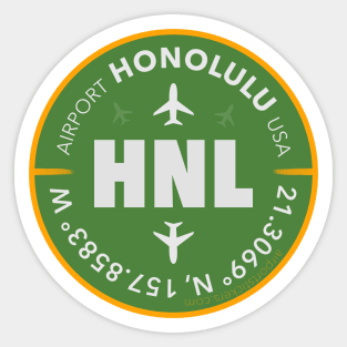 Honolulu green Pacific Sticker